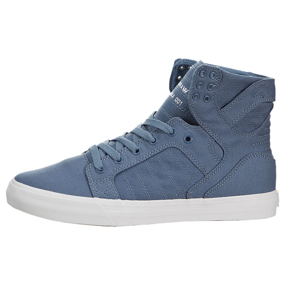 Baskets Montantes Supra SkyTop D Bleu Blue/White/White Homme | YQV-19303887